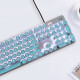 罗技（Logitech） K845 有线机械办公键盘 游戏电竞 朋克复古键盘外设电脑笔记本节日礼物 diy个性键帽 K845(茶轴)+经典朋克键帽-蓝