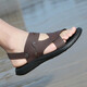 Sandales dynamiques de chameau Sandales en cuir polyvalent en cuir pour l'orteil masculin de vache de vache à semelles épaisses