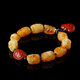 Longyin Beeswax Bracelet Amber Bracelet for Women and Men Pixiu Single Circle Bracelet South Red Ruyi Lock Birthday Gift YJ 8*14mm About