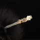 Meng Junchen's crotch horn hairpin, high-end ancient style new Chinese hairpin, daily hairpin for women, simple modern cheongsam tea dress, Qingqiu Pearl