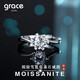 Grace GirlPT950 Platinum Ring Women's One Carat Moissanite Diamond Couple Men's Proposal Birthday Valentine's Day Gift Women's - Snowflake One Carat Moissanite Platinum Ring