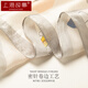 
Shanghai Story Silk Scarf Women's 100% Mulberry Silk Satin Small Square Scarf Gifts for Mom Birthday Scarf Gift Box Peony Rice Grey