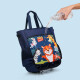 Edison tutoring bag, primary and secondary school students, water-resistant handbag, book bag, boy children's art bag, multi-functional tutoring school bag BX02-2 Animal World