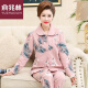 Yu Zhaolins Frühlings- und Herbst-Pyjamas für Frauen reine Baumwollwäsche langärmelte Pyjamas mittleren und mittleren Mütter im mittleren Alter im Winter Freizeitkleidungsstück.