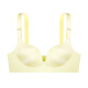 Urban Beauty Underwear Women's Push Up Comfortable and Simple Glossy Seamless Wireless Top Thin Bottom Thick Bra Women's 1B9404 Light Yellow-940436/80B Cup