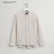 GANT【100%亚麻】GANT/甘特春秋男透气休闲复古宽松扣领美式长袖衬衫 34白色 L