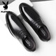 Chaussures en cuir playboy Clothing formel de commerce de repos de printemps top top coquette mariée Fashion Chaussures pour hommes Chaussures en cuir masculin 1591 noir 37