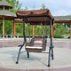 Mu Xiaoxi Outdoor Innenhof wasserdichte Sonnenschutz Haushalt Mehrköpfiger Schwung im Freien Garten Schaukelstuhl Villa Kleiner Innenhof Internet Promi Doppelhänge Stuhl Dark Night Black Belt Shed [Senden Sie Kissen Blumenrebelampe]