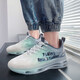 EXUELING men's shoes summer breathable cushion shock-absorbing large size men's shoes sports shoes youth trendy running shoes heightened summer shoes men TK757 gray-green 42 (260mm)