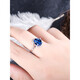 DRJEFUN sapphire ring s952 silver women's fashion and personality Korean version with diamonds simple silver tanzanite sapphire ring with adjustable finger ring