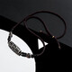 Core luxury necklace men's clavicle chain artificial nine-eye dzi beads high-end new Chinese style black rope accessories boys pendant gift