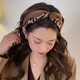 Xiang Wan Hairband Hairpin Color Matching Hairband Women's Face Wash Headband Retro Style High Skull Headband Outdoor Hair Accessories Crushed Hairpin