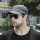 Kim sunja men's thin breathable quick-drying hat for men casual big head circumference middle-aged and elderly flat top large size net hat fashionable summer hat gray (light and quick-drying) plus size (60-64cm) adjustable
