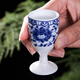 Xihe Yinyao Xihetang Jingdezhen Ceramic Wine Set Liquor Goblet Spirit Cup Blue and White Wine Pot Set Wine Cup Snow Scenery Style (1 Pot, 10 Cups, 1 Tray)