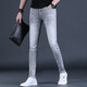
KuRenTou high-end jeans for men's trendy versatile slim-fitting long pants for 2025 spring and summer new men's pants 1048 black regular 28