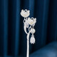 Kamalun (KAMALUN) lily of the valley flower hairpin ancient style 2025 new Hanfu headwear tassel step hairpin hairpin for wife's birthday gift lily of the valley flower hairpin + gift box without engraving