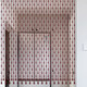 Dingyufeng full peach wood gourd door curtain partition bead curtain bedroom kitchen aisle living room bathroom entrance without hole-punching curtains. Full peach wood beads-burgundy 21 pieces-height 1.76 meters-staggered shape