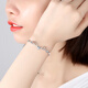 Jianlu Yulu You You Silver Necklace Women's Light Luxury High-end Pendant Bracelet Birthday Chinese Valentine's Day Gift for Girlfriend All the Way You Have Silver Necklace Bracelet Set-Certificate