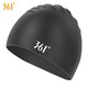 361 swimming cap for men and women, adult waterproof large ear protection, comfortable and non-stretching, professional silicone training swimming cap, black