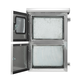 Boîte de distribution extérieure en acier inoxydable, boîte connectée au réseau photovoltaïque, boîte de compteur électrique triphasée à double porte extérieure, boîte de comptage, boîte de commande étanche, boîte à instruments, boîte de combinaison 304 personnalisation, portes supérieures et inférieures extérieures 550*400*160