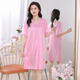 Dai Mingxuan nightgown for women in summer ice silk sexy pajamas for women in summer short-sleeved imitation silk cool lace V-neck home clothing XS831# green one size (suggested 85-145Jin [Jin equals 0.5 kg])