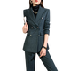 Sugargirl small suit suit autumn and winter new thickened wool professional host formal wear casual high-end temperament suit jacket gray (suit + bootcut pants) M