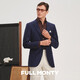 
FULL MONTY pure wool suit jacket for men casual navy striped single west business suit top (double) navy blue 1209 42