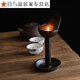 Retro Nostalgic Gusseisen Candlestick Lampenhalter Chinesische Zen -Ornament Eisenkunst Home Dekoration Vintage Ghee Kerzenhalter Stand 13566