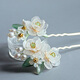 Jasmine White Crystal Jasmine U-Shaped Hairpin Tassel Step Shake Ancient Style Hanfu Hair Accessory White Crystal Jasmine Hairpin