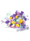 Aiman ​​(AIMAN) Flowers, real flowers, Yunnan dried flowers bouquet, forget me, real flowers, home decoration, flower arrangement, simple mix and match, starry dried flowers decoration ornaments, SN3937, yellow + purple + light purple + rose red + white + lover grass 30 pieces, dried flower bags