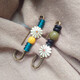 Mengyi retro brooch for women, pin buckle decoration, cute sweater cardigan big pin, shawl scarf buckle, women's accessories, No. 2 green bodhi root style