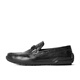 Belle set foot bean shoes men's spring and summer shopping mall same pleated genuine leather daddy shoes loafers 8AN01CM3 black 41 (255mm)