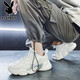Playboy (PLAYBOY) daddy shoes men's shoes 2025 summer shoes men's casual shoes men's thick sole height-enhancing breathable sports shoes white 42
