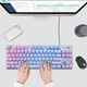 
Logitech K835 mechanical keyboard wired gaming keyboard TTC axis 84 key office keyboard color block keyboard Logitech K835 red axis-blue aphrodisiac key cap