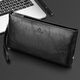Vogelscheuche Herren Handtasche große Kapazität Kupplungsbeutel Mehrfachkartenumschlagbeutel Zipper Handgrabung Tasche Hand Clip Wallet Geburtstagsgeschenk