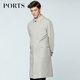 PORTS men's summer star same style long windbreaker warm windproof jacket MN8T006CWC009 off-white XL