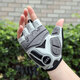 CAVALRY Bicycle Silicone Half Finger Gloves Summer Outdoor Sports Fitness Gloves Men's and Women's GEL Short Finger Mountain Bike Road Bike Shock Absorbing Perspiration Gloves Cycling Equipment Black Gray L