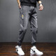 Jue Shao Spring, Autumn and Winter New Straight Daddy Jeans Men's Loose Casual Harem Pants Elastic Waist Trendy Pants Men 660 Gray (Straight) XL (120-135Jin[Jin equals 0.5 kg])