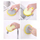 Sisters Flower dishwashing sponge kitchen rag double-sided scouring pad 6 pieces to remove oil stains kitchen brush pots and dishes in random colors