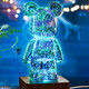 Halodon (Halodn) Valentinstag Geschenk Bunt leuchtend gewalttätiger Bärenlampe Ornament Girl's Birthday Girlfriend 520 Paar Geschenk romantischer Bär [Farbbox Verpackung, farbenfrohes Dimmen]