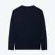 Qipai Men's Wool Sweater Spring and Summer Casual Versatile Round Neck Warm Sweater Pure Wool 1JY70070 Dark Blue S (160)