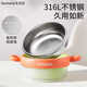 Jingyouyu German baby supplementary food bowl for babies special for young children to eat constant temperature water insulating bowl for outdoor tools full set of tableware temperature blue