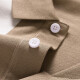 
Seven Wolf Short Sleeve T-shirt Men's Mercerized Cotton POLO Base Shirt Men's Summer Pure Cotton Vertical Stripe Short T Men's Fashion Top 701 (Khaki)-Pure Cotton 175/92A (XL)