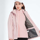 BRELRMON韩版冲锋衣女男防风户外防寒三合一保暖可拆卸滑雪登山服夹克外套 HS12805粉色-女 XL