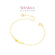 Chow Tai Fook SOINLOVE minimalist series ins style gold 18K gold smile bracelet adjustable female VE175