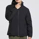 Brelrmmon Plus Samtjacke Windbreaker Männer und Frauen Schweißjacke einschicht einschichten Herbst und Winter Windproof warme Weichschale Arbeitspeakkleidung koreanische Version Outdoor Jacke 9930a Obsidian Black-Men [Solid Color] XL