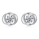 EothPT950 Platinum Moissanite Diamond Rose Earrings for Women Platinum Earrings Chinese Valentine's Day Birthday Gift for Girlfriend PT950 Platinum Moissanite Earrings + Certificate