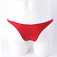 Men's underwear, abnormal men's ice silk thong, trendy men's sexy U-convex large bag summer low-waist breathable T-pants red