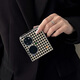 Xushansi is suitable for Huawei Pocket 2 mobile phone case p50pocket folding screen pockets flip cover anti-fall silver electroplated leather P3271 black and white plaid color Huawei Pocket 2