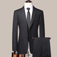 Chalides light luxury high-end wool suit suit men's Korean version slim fit two-piece suit wedding business formal work clothes jacket men 2386 gray stripes two buttons without splits L 175/50 size recommended 135-145 Jin Jin equals 0.5 kg